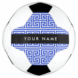 Griechischer Meander Key H Blue, Ihr Name, persona Fußball