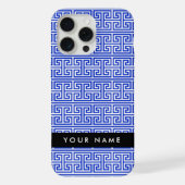 Griechischer Meander Key H Blue, Ihr Name, persona iPhone Hülle (Rückseite)