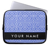 Griechischer Meander Key H Blue, Ihr Name, persona Laptopschutzhülle (Vorderseite)