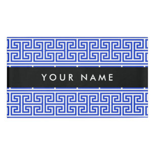 Griechischer Meander Key H Blue, Ihr Name, persona Namenschild