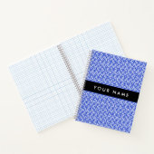 Griechischer Meander Key H Blue, Ihr Name, persona Notizblock (Innenseite)