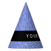 Griechischer Meander Key H Blue, Ihr Name, persona Partyhütchen (Links)