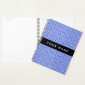 Griechischer Meander Key H Blue, Ihr Name, persona Planer (Anzeige)