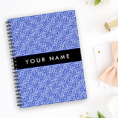 Griechischer Meander Key H Blue, Ihr Name, persona Planer