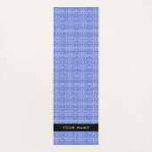 Griechischer Meander Key H Blue, Ihr Name, persona Yogamatte (Rückseite)