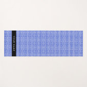 Griechischer Meander Key H Blue, Ihr Name, persona Yogamatte (Vorderseite (Horizontal))