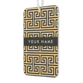 Griechischer Meander Key H Brown, Ihr Name, person Autolufterfrischer (Links)