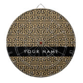 Griechischer Meander Key H Brown, Ihr Name, person Dartscheibe (vorne)
