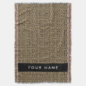 Griechischer Meander Key H Brown, Ihr Name, person Decke (Vorderseite Vertikal)
