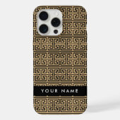 Griechischer Meander Key H Brown, Ihr Name, person iPhone Hülle (Rückseite)