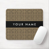 Griechischer Meander Key H Brown, Ihr Name, person Mousepad (Mit Mouse)