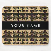 Griechischer Meander Key H Brown, Ihr Name, person Mousepad (Vorne)