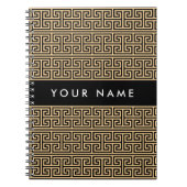 Griechischer Meander Key H Brown, Ihr Name, person Notizblock (Vorderseite)