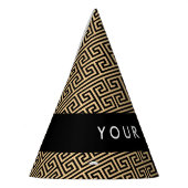 Griechischer Meander Key H Brown, Ihr Name, person Partyhütchen (Links)