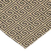 Griechischer Meander Key H Brown, Ihr Name, person Tischdecke (Schrägansicht)