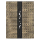 Griechischer Meander Key H Brown, Ihr Name, person Tischdecke (Vorderseite)