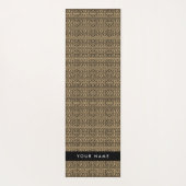 Griechischer Meander Key H Brown, Ihr Name, person Yogamatte (Rückseite)