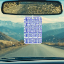 Griechischer Meander Key Square H Pattern Blau