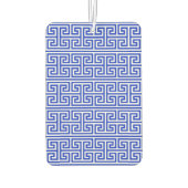 Griechischer Meander Key Square H Pattern Blau Autolufterfrischer (Rückseite)
