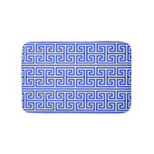 Griechischer Meander Key Square H Pattern Blau Badematte (Vorderseite)