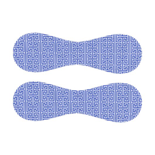 Griechischer Meander Key Square H Pattern Blau Baseball (Paneele)