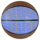 Griechischer Meander Key Square H Pattern Blau Basketball (Vorderseite)