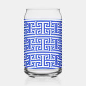 Griechischer Meander Key Square H Pattern Blau Dosenglas (Rechts)