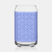Griechischer Meander Key Square H Pattern Blau Dosenglas (Links)
