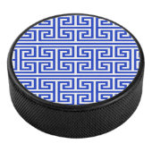 Griechischer Meander Key Square H Pattern Blau Eishockey Puck (3/4)