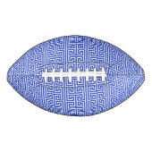 Griechischer Meander Key Square H Pattern Blau Football (Vorderseite)