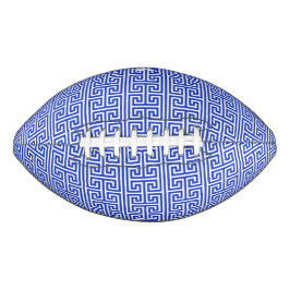 Griechischer Meander Key Square H Pattern Blau Football
