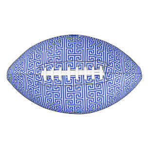 Griechischer Meander Key Square H Pattern Blau Football