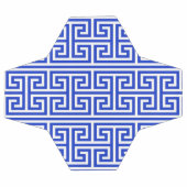 Griechischer Meander Key Square H Pattern Blau Fußball (Flach)