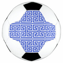 Griechischer Meander Key Square H Pattern Blau Fußball