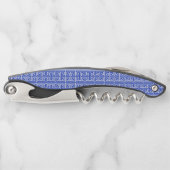 Griechischer Meander Key Square H Pattern Blau Kellnermesser (Vorderseite)