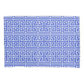 Griechischer Meander Key Square H Pattern Blau Kissenbezug (Vorderseite)