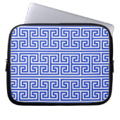 Griechischer Meander Key Square H Pattern Blau Laptopschutzhülle (Vorderseite)