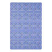 Griechischer Meander Key Square H Pattern Blau Mini Klemmbrett (Rückseite)
