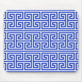 Griechischer Meander Key Square H Pattern Blau Mousepad (Vorne)