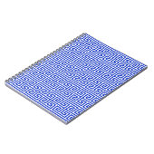 Griechischer Meander Key Square H Pattern Blau Notizblock (Linke Seite)
