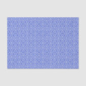 Griechischer Meander Key Square H Pattern Blau Seidenpapier (Vorderseite)