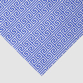 Griechischer Meander Key Square H Pattern Blau Seidenpapier (Ausschnitt)