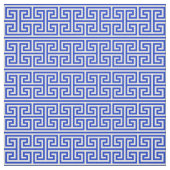 Griechischer Meander Key Square H Pattern Blau Stoff (Muster)