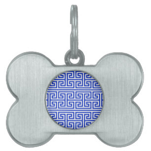 Griechischer Meander Key Square H Pattern Blau Tiermarke