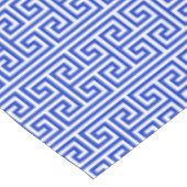 Griechischer Meander Key Square H Pattern Blau Tischdecke (Schrägansicht)