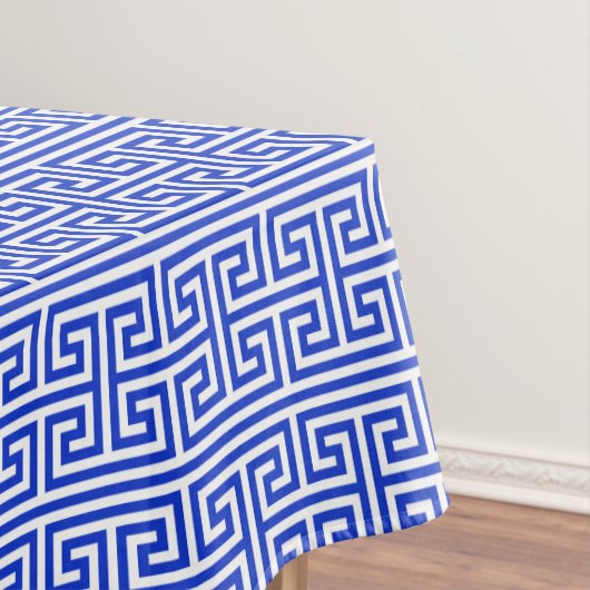 Griechischer Meander Key Square H Pattern Blau Tischdecke (Beispiel)