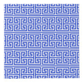 Griechischer Meander Key Square H Pattern Blau Würfel (Vorderseite)