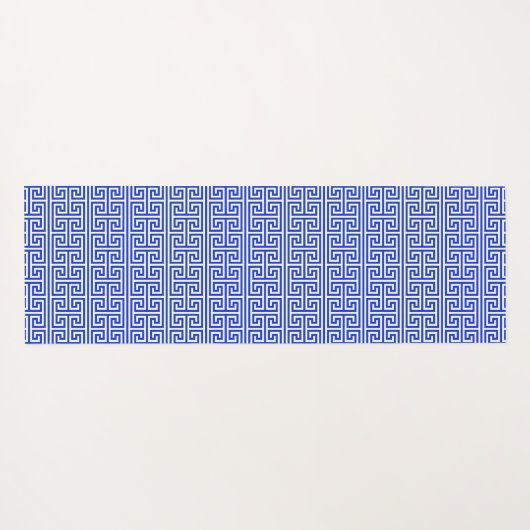 Griechischer Meander Key Square H Pattern Blau Yogamatte (Rückseite (Horizontal))