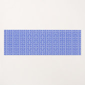 Griechischer Meander Key Square H Pattern Blau Yogamatte (Vorderseite (Horizontal))