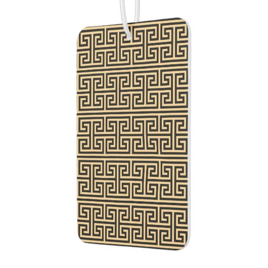 Griechischer Meander Key Square H Pattern Brown Autolufterfrischer (Links)